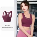 Pruimrode sportbeha met ademende mesh achterkant voor yoga en dagelijkse fitness - 02 Pruimenrood
