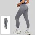 Leggings yoga a vita alta grigio sole con effetto push-up modellante per il fitness - Grigio Sole