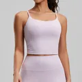 Soutien-gorge de sport de yoga en rose lavande avec fines bretelles pour le fitness - Violet Changrong