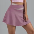 Gonna-pantalone da yoga viola a vita alta con strati per fitness e allenamento - Taglia S / Pantaloni e gonne / Viola di Bacca