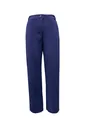 Elegante marineblaue Hose mit geradem Bein für professionelle Damenanzüge im Business-Stil - S / Unterteile / Marineblau