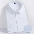 Chemise classique blanche pour homme coupe slim avec tissu business sans repassage - M / Hauts / Blanc