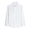 Chemise blanche classique à manches longues pour hommes, coupe ajustée, tenue d'affaires - 38 / Hauts / Blanc