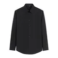 Chemise de costume noire ajustée pour homme pour le business avec des manches longues - 38 / Hauts / Noir