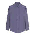 Chemise classique à manches longues pour homme, coupe slim, gris lavande - 38 / Hauts / Gris
