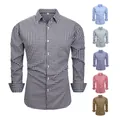 Classic men's slim fit long sleeve checkered shirt featuring black and white pattern - XS / Tops / Black and White Plaid