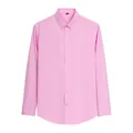Chemise de bureau de qualité supérieure pour hommes, coupe ajustée, couleur rose doux - Rose