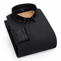 Jersey de hombre efecto 2 en 1 con cuello de camisa y forro polar en gris oscuro - L / Tops / Gris