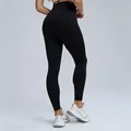 High-waisted black yoga leggings featuring a slimming fit and premium matte finish. - S / Bottoms / Pants / Black
