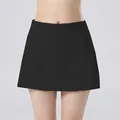 Falda de tenis negra de talle alto, transpirable y de secado rápido para el deporte - S / Bottoms / Negro