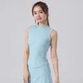 Conjunto de falda de tenis azul claro transpirable y de secado rápido para deportes - S / Tops / Azul claro