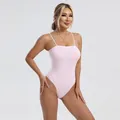 Elegant pink shaping bodysuit with adjustable spaghetti straps for tummy control - XS / Tops / Pink
