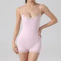 Elegant pink lace-trimmed bodysuit with adjustable straps and soft breathable fabric - S / Top And Bottom / Flat Corner Style / Pink