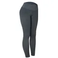 Professional high waist honeycomb jacquard yoga pants with peach butt lift in charcoal grey - S / Bottoms / Black