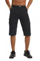 Men's outdoor water-repellent cargo shorts with multi-pocket design shown on model - M / Bottoms / Black