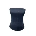Detailansicht eines schwarzen trägerlosen Mesh-Korsett-Tops mit funkelnden Strasssteinen - S / Oberteile / Schwarz