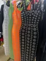 Elegant sleeveless bandage bodycon dresses with rhinestone patterns in four colors - XL / Dresses / Orange Red