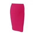 Elegant hot pink high-waisted bandage pencil skirt with feminine knee-length cut - XS / Bottoms / Rose Red