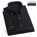 Premium men's slim fit black business shirt featuring stylish diamond buttons for office wear - 38 / Tops / Black