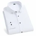 Camisa blanca de vestir para hombre de negocios con lujosos botones con diamantes - 38 / Tops / Blanco