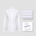 Professional white women's non-iron 100% cotton long-sleeve business dress shirt - 38 / Tops / High Count White (Women 2036)
