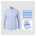 Men's light blue 100% cotton non-iron long-sleeved dress shirt, SKU DPYS-2007 details. - 38 / Tops / Light Blue (Men 2007)