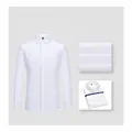 100% long-staple cotton non-iron men's white twill long-sleeve business shirt - 38 / Tops / White (Men 2014)