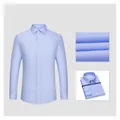Premium men's light blue long sleeve 100% cotton non-iron professional business dress shirt - 38 / Tops / Light Blue (Women 2035)