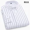 Classic white long-sleeved shirt with black pinstripes and slim fit design, pattern 8111 - 38 / Tops / White with Black Stripes (8111)