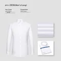 Professional men's 100% cotton non-iron long sleeve business dress shirt in crisp white - 38 / Tops / White (Men 2036)