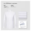 Professional men's 100% cotton non-iron long sleeve business dress shirt in crisp white - 38 / Tops / White (Men 2036)