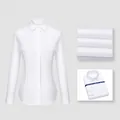 Women's 100% cotton white long-sleeved business shirt with non-iron fabric finish - 38 / Tops / White (Women 2014)