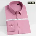 Camisa rosa de fibra de bambú sin plancha para hombre, manga larga, estilo business casual - 38 / Tops / Rosa albaricoque (118-16)