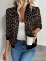 Giacca bomber da donna con stampa leopardata e zip per un look streetwear alla moda - Stampa leopardata