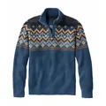 Maglione casual da uomo in maglia con collo alto, mezza zip e motivo geometrico a contrasto - Verde malachite