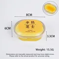 Realistic PU slow rebound half-baked cheesecake bread squishy toy model 8x6x3.3cm - Half-Baked Cheese (With Sticker) / Oval Boxed