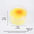 PU slow rebound simulation cheesecake model squeeze toy in a clear cup with size 7x5.5cm - Air Cheese (Without Sticker) / Round Box