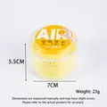 Yellow semi-baked cheese bread simulation squishy toy in clear container for stress relief - Air Cheese (With Sticker) / Round Box