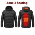 Men's black USB heated jacket with 2 intelligent heating zones for winter warmth - M / Tops / Zone 2 Heating / Black