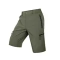 Men's olive green multi-pocket cargo shorts with ice silk quick-dry elastic fabric - S / Bottoms / Army Green