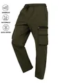 Olive green waterproof outdoor cargo pants featuring functional pockets and drawstring waist - S / Bottoms / Army Green