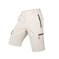 Men's quick-dry cargo shorts with elastic waist and multi-zipper pockets in beige - S / Bottoms / Light Khaki