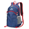 Mochila deportiva ligera de gran capacidad para exteriores en azul marino y rojo - 20-35L / Azul marino