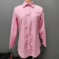 Chemisier femme à carreaux vichy rose et blanc avec col à revers et poche poitrine - M / Hauts / Rose