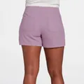 High-waisted loose wide-leg shorts in lavender purple for summer - S / Bottoms / Fuschia