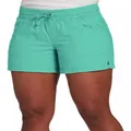 Stylish women's mint green high-waisted drawstring casual loose wide-leg summer shorts - S / Bottoms / Light Blue