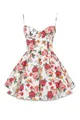 Minivestido floral de tirantes con corpiño de corsé y falda acampanada de línea A para verano - XS / Tops / Color Mixto