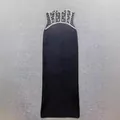 Elegante vestido de noche negro palabra de honor con corpiño de red en strass plateados - S / Vestidos / Negro