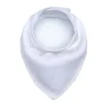 Soft white pure cotton double-layer baby triangle bandana bib for newborns and infants - Tops / White