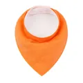 Bavoir bandana pour bébé en coton double épaisseur, couleur orange vif, idéal pour nouveau-nés. - Rouge Orangé